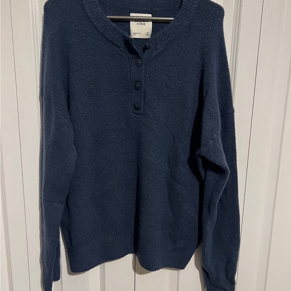 Abercrombie & Fitch Dark Navy Button-Up Henley